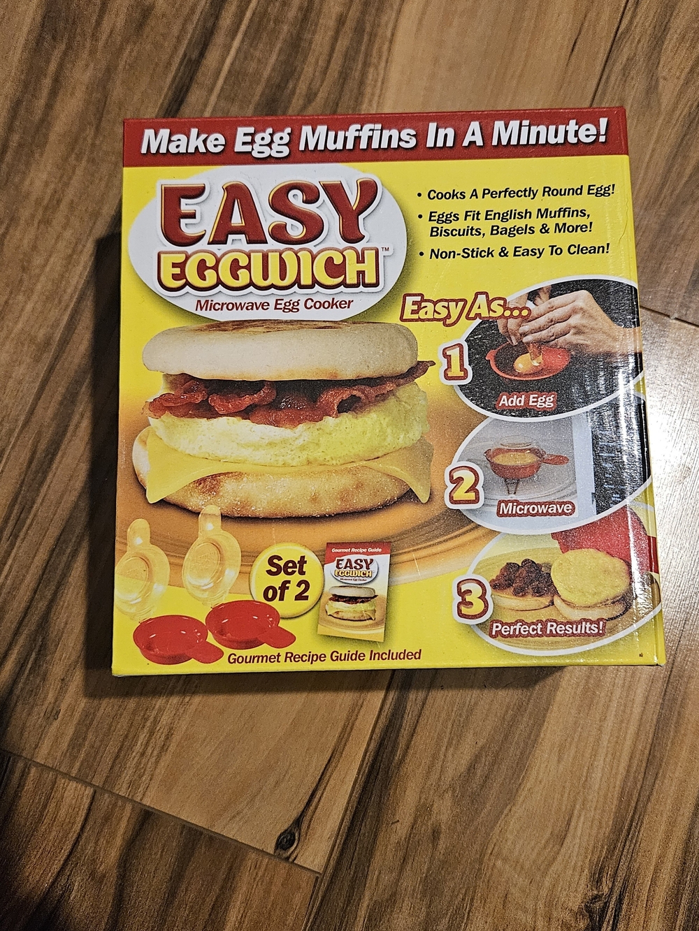 Easy Eggwich Microwave Egg Cooker Set of 2 - Red (A-46)